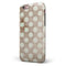 Grungy brown and White Polka Dots iPhone 6/6s or 6/6s Plus 2-Piece Hybrid INK-Fuzed Case