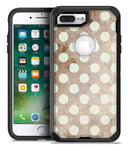 Grungy brown and White Polka Dots - iPhone 7 Plus/8 Plus OtterBox Case & Skin Kits