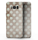 Grungy brown and White Polka Dots - Samsung Galaxy S8 Full-Body Skin Kit