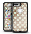 Grungy brown and White Polka Dots - iPhone 7 Plus/8 Plus OtterBox Case & Skin Kits