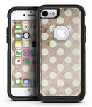 Grungy brown and White Polka Dots - iPhone 7 or 8 OtterBox Case & Skin Kits