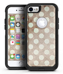 Grungy brown and White Polka Dots - iPhone 7 or 7 Plus Commuter Case Skin Kit