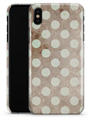 Grungy brown and White Polka Dots - iPhone X Clipit Case