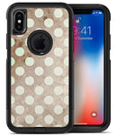 Grungy brown and White Polka Dots - iPhone X OtterBox Case & Skin Kits