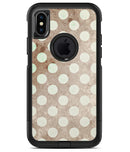 Grungy brown and White Polka Dots - iPhone X OtterBox Case & Skin Kits