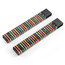 Halloween Color Stripes - Premium Decal Protective Skin-Wrap Sticker compatible with the Juul Labs vaping device