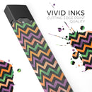 Halloween Watercolor Chevron Pattern - Premium Decal Protective Skin-Wrap Sticker compatible with the Juul Labs vaping device