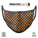 Halloween Watercolor Dots - Made in USA Mouth Cover Unisex Anti-Dust Cotton Blend Reusable & Washable Face Mask with Adjustable Sizing for Adult or Child