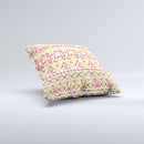 Hand-Painted Vintage Aztek Pattern Ink-Fuzed Decorative Throw Pillow