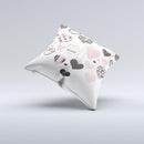 Hanging Styled-Hearts ink-Fuzed Decorative Throw Pillow