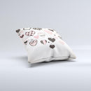 Hanging Styled-Hearts ink-Fuzed Decorative Throw Pillow