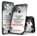 Hard to Forget / So Much to Remember - iPhone Skin Kit in Memory of Phillip Wright