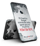 Hard to Forget / So Much to Remember - iPhone Skin Kit in Memory of Phillip Wright