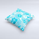 Hawaiian Floral Pattern V4 ink-Fuzed Decorative Throw Pillow