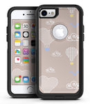 Heart Air Balloons with Blue Birds - iPhone 7 or 7 Plus Commuter Case Skin Kit