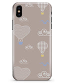 Heart Air Balloons with Blue Birds - iPhone X Clipit Case