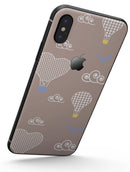 Heart Air Balloons with Blue Birds - iPhone X Skin-Kit