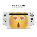 Heart Eyes Friendly Emoticons // Skin Decal Wrap Kit for Nintendo Switch Console & Dock, Joy-Cons, Pro Controller, Lite, 3DS XL, 2DS XL, DSi, or Wii - Vinyl Skin Wrap for Nintendo Switch 2, OLED, Lite, Pro Controller, Wii & Classic Handhelds