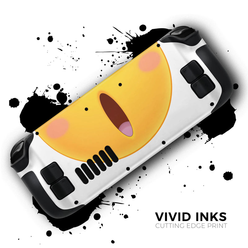 Heart Eyes Friendly Emoticons // Full Body Skin Decal Wrap Kit for the Steam Deck handheld gaming computer