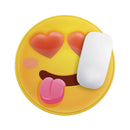 Heart Eyes V2 Friendly Emoticons// WaterProof Rubber Foam Backed Anti-Slip Mouse Pad for Home Work Office or Gaming Computer Desk