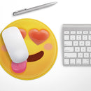 Heart Eyes V2 Friendly Emoticons// WaterProof Rubber Foam Backed Anti-Slip Mouse Pad for Home Work Office or Gaming Computer Desk