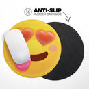 Heart Eyes V2 Friendly Emoticons// WaterProof Rubber Foam Backed Anti-Slip Mouse Pad for Home Work Office or Gaming Computer Desk
