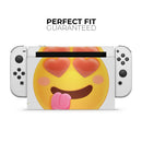 Heart Eyes V2 Friendly Emoticons // Skin Decal Wrap Kit for Nintendo Switch Console & Dock, Joy-Cons, Pro Controller, Lite, 3DS XL, 2DS XL, DSi, or Wii - Vinyl Skin Wrap for Nintendo Switch 2, OLED, Lite, Pro Controller, Wii & Classic Handhelds