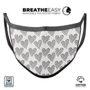 Hearts within Hearts - Made in USA Mouth Cover Unisex Anti-Dust Cotton Blend Reusable & Washable Face Mask with Adjustable Sizing for Adult or Child