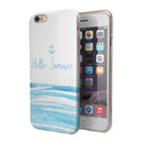 Hello Summer Anchor Watercolor Blue V1 iPhone 6/6s or 6/6s Plus 2-Piece Hybrid INK-Fuzed Case