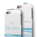 Hello Summer Anchor Watercolor Blue V1 iPhone 6/6s or 6/6s Plus 2-Piece Hybrid INK-Fuzed Case