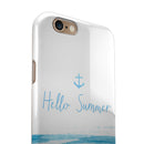 Hello Summer Anchor Watercolor Blue V1 iPhone 6/6s or 6/6s Plus 2-Piece Hybrid INK-Fuzed Case