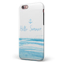 Hello Summer Anchor Watercolor Blue V1 iPhone 6/6s or 6/6s Plus 2-Piece Hybrid INK-Fuzed Case