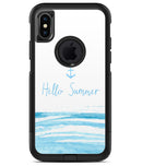 Hello Summer Anchor Watercolor Blue V1 - iPhone X OtterBox Case & Skin Kits