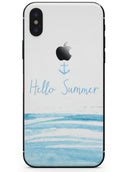 Hello Summer Anchor Watercolor Blue V1 - iPhone X Skin-Kit