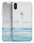 Hello Summer Anchor Watercolor Blue V1 - iPhone X Skin-Kit
