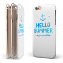 Hello Summer Blue Watercolor Anchor V1 iPhone 6/6s or 6/6s Plus 2-Piece Hybrid INK-Fuzed Case