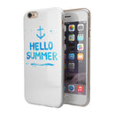 Hello Summer Blue Watercolor Anchor V1 iPhone 6/6s or 6/6s Plus 2-Piece Hybrid INK-Fuzed Case