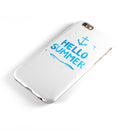 Hello Summer Blue Watercolor Anchor V1 iPhone 6/6s or 6/6s Plus 2-Piece Hybrid INK-Fuzed Case