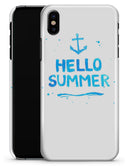 Hello Summer Blue Watercolor Anchor V1 - iPhone X Clipit Case
