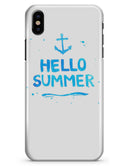 Hello Summer Blue Watercolor Anchor V1 - iPhone X Clipit Case