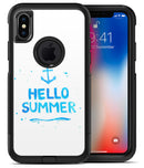 Hello Summer Blue Watercolor Anchor V1 - iPhone X OtterBox Case & Skin Kits