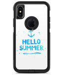 Hello Summer Blue Watercolor Anchor V1 - iPhone X OtterBox Case & Skin Kits