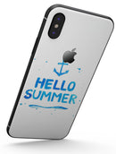 Hello Summer Blue Watercolor Anchor V1 - iPhone X Skin-Kit