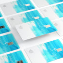 Hello Summer Blue Watercolor Anchor V2 - Premium Protective Decal Skin-Kit for the Apple Credit Card