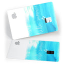 Hello Summer Blue Watercolor Anchor V2 - Premium Protective Decal Skin-Kit for the Apple Credit Card