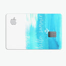Hello Summer Blue Watercolor Anchor V2 - Premium Protective Decal Skin-Kit for the Apple Credit Card