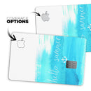 Hello Summer Blue Watercolor Anchor V2 - Premium Protective Decal Skin-Kit for the Apple Credit Card