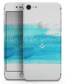 Hello Summer Blue Watercolor Anchor V2 - Skin-kit for the iPhone 8 or 8 Plus