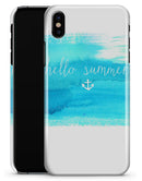 Hello Summer Blue Watercolor Anchor V2 - iPhone X Clipit Case