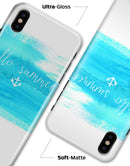 Hello Summer Blue Watercolor Anchor V2 - iPhone X Clipit Case